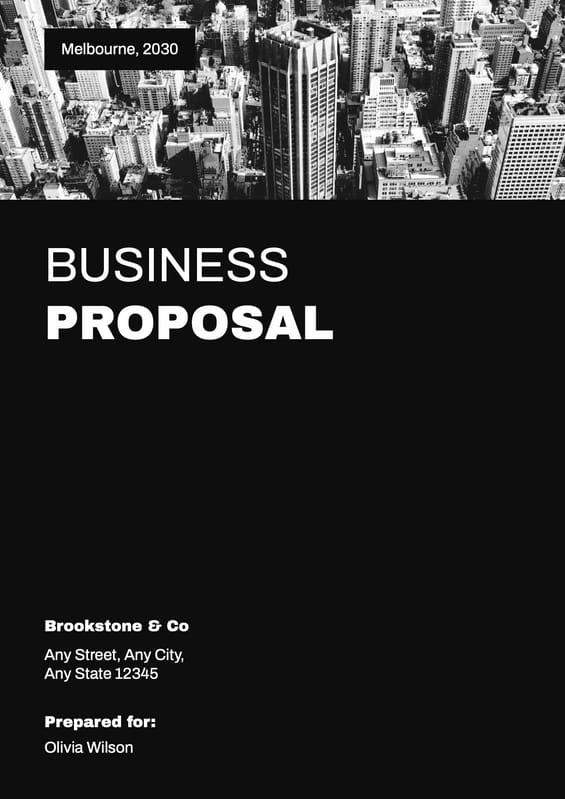 Black Modern Business Proposal
