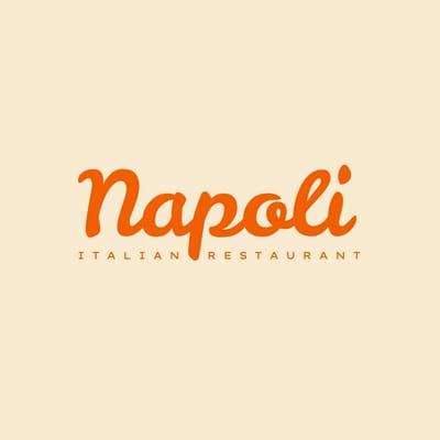 Yellow And Orange Italian Food Restaurant Logo