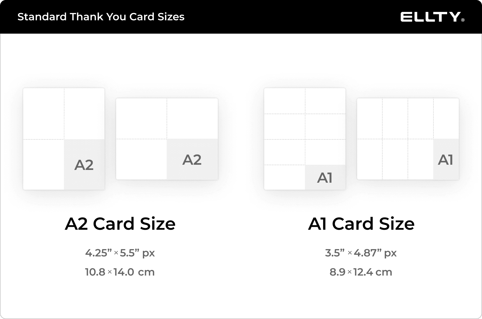 Standard Thank You Card Size Guide
